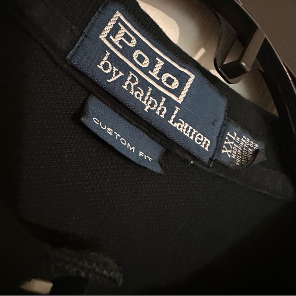 Vintage Polo by Ralph Lauren Men's Black Yellow Polo Shirt Big Pony Size XXL - Picture 6 of 8